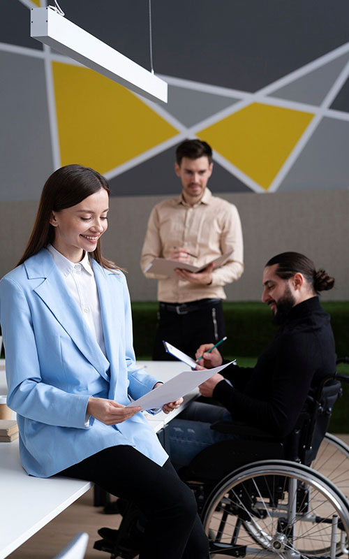 Group training session for job seekers with disabilities, focusing on professional development in Perth, WA.